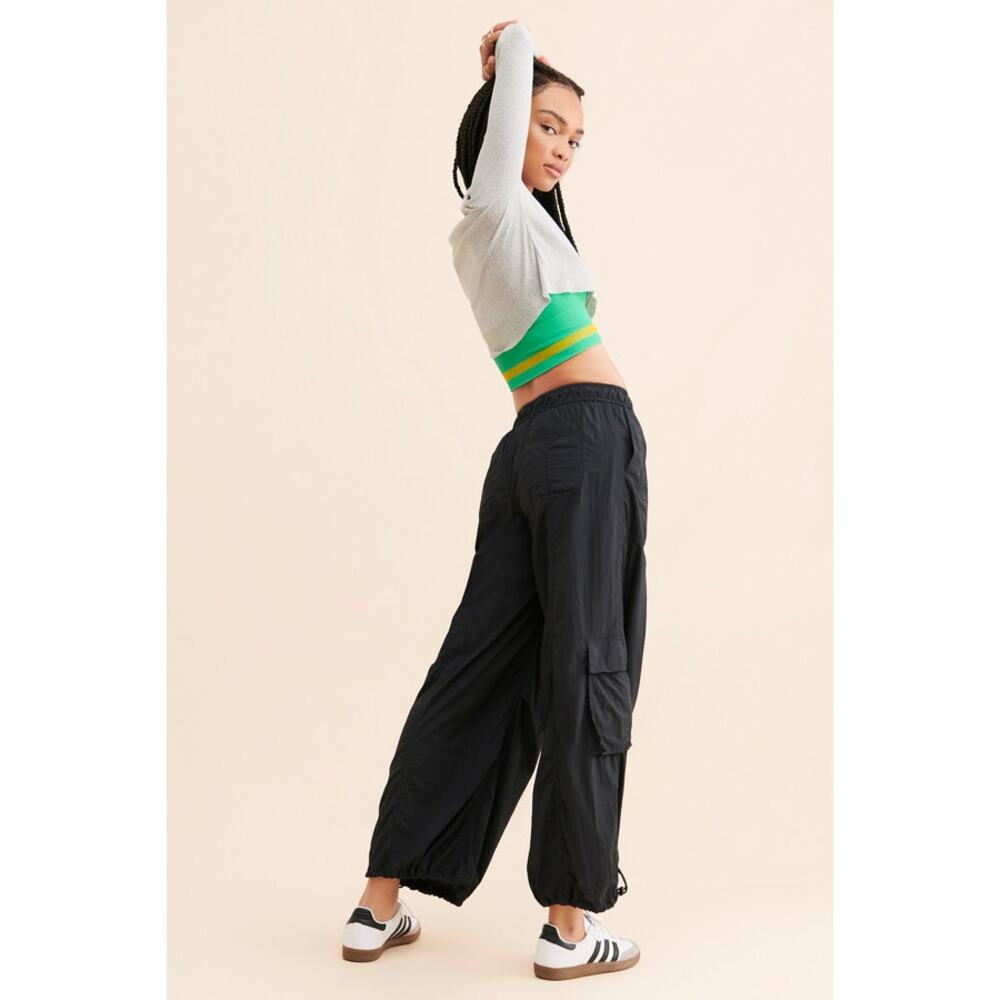 Daily Practice by Anthropologie Base Jump Parachute Pants Black Size XS - Picture 2 of 10